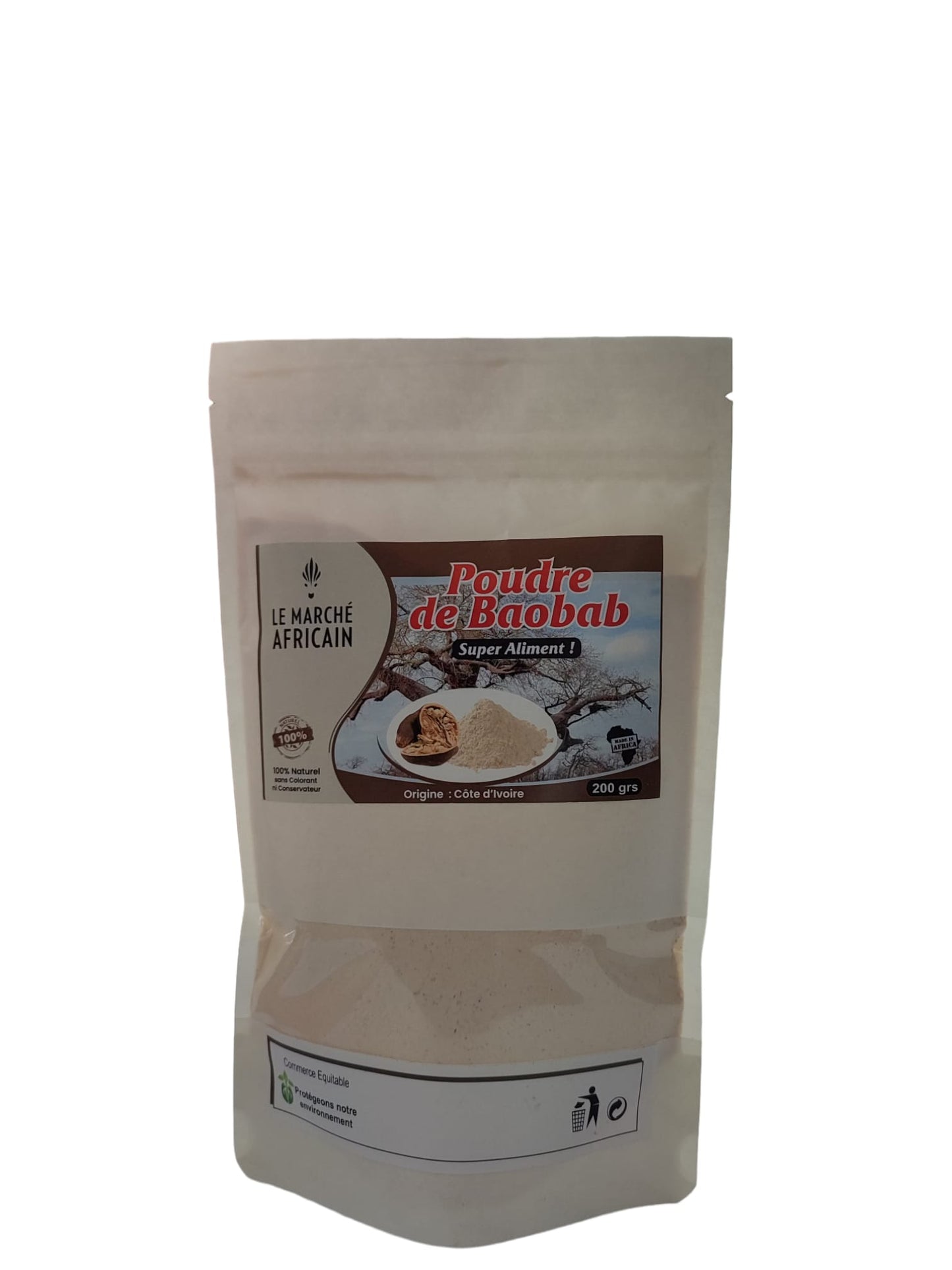 Poudre végétale de Baobab - 100 g