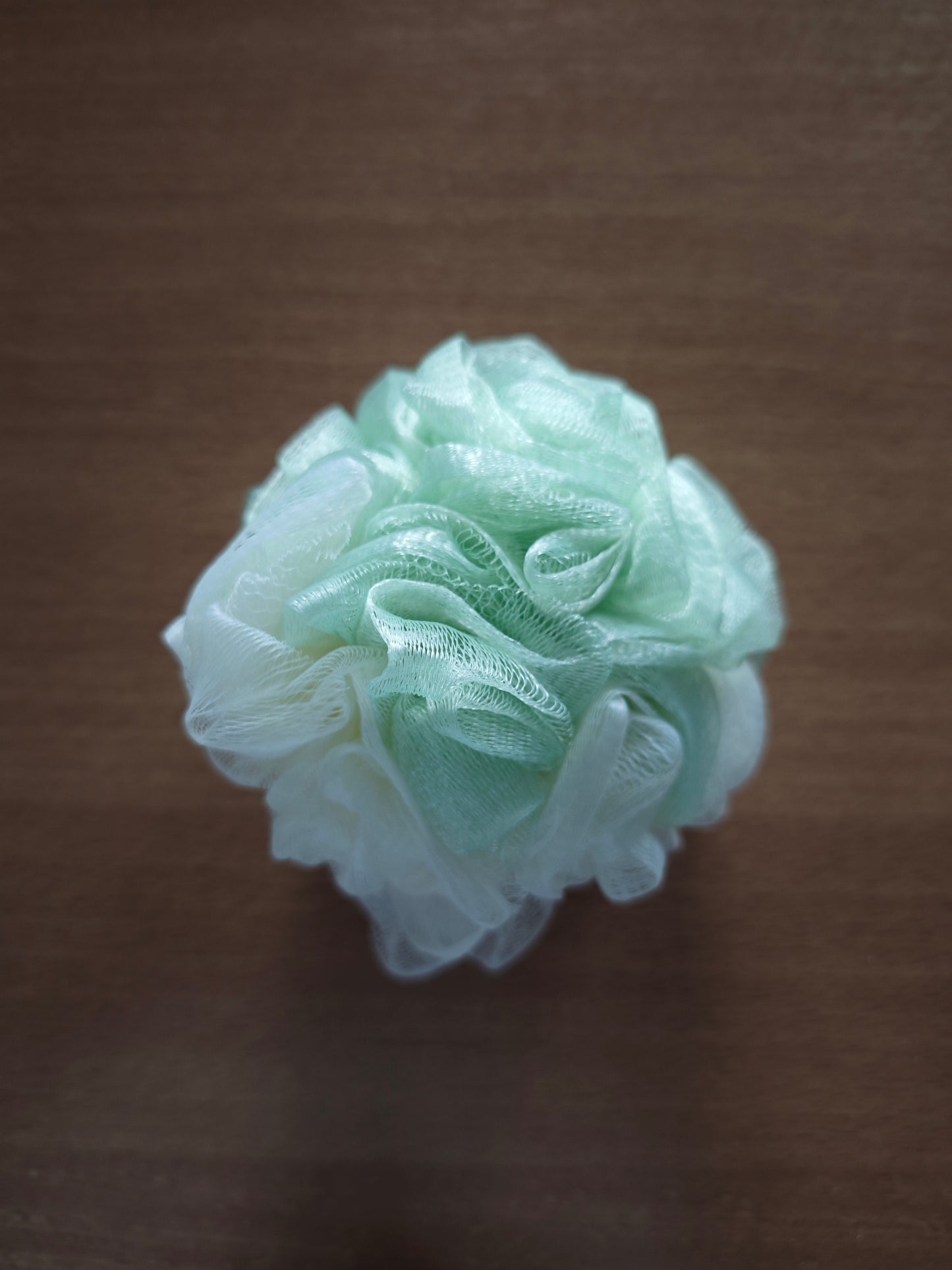 boule de douche exfoliant en polypropylène vert mon panier afro