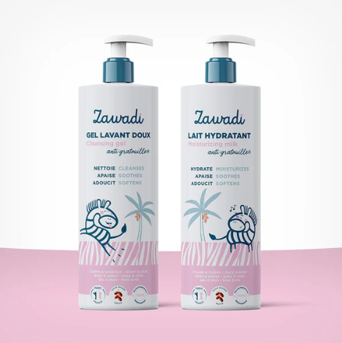 Zawadi Body Duo - Reinigende gel en hydraterende lotion voor kinderen en baby's