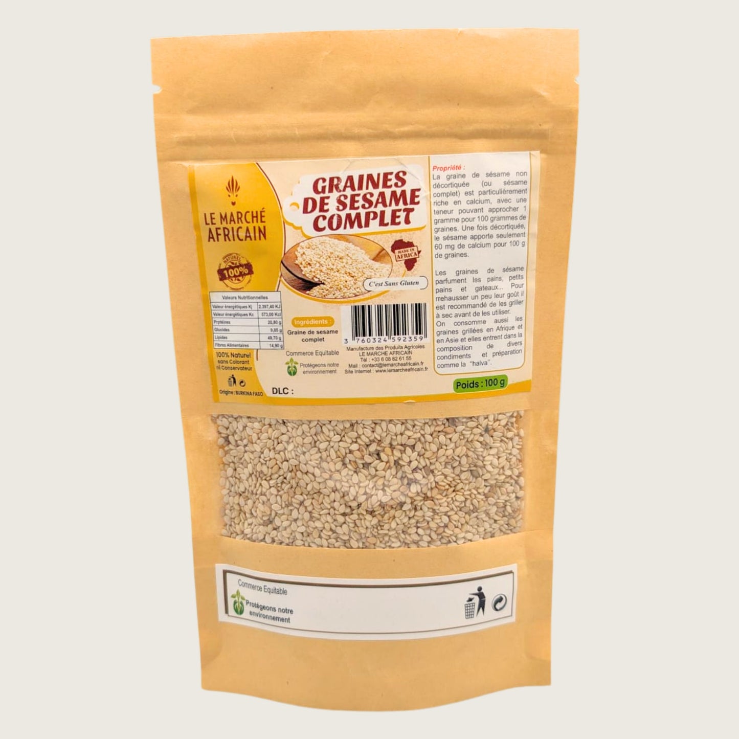 Graines de Sésame Complet – 100g