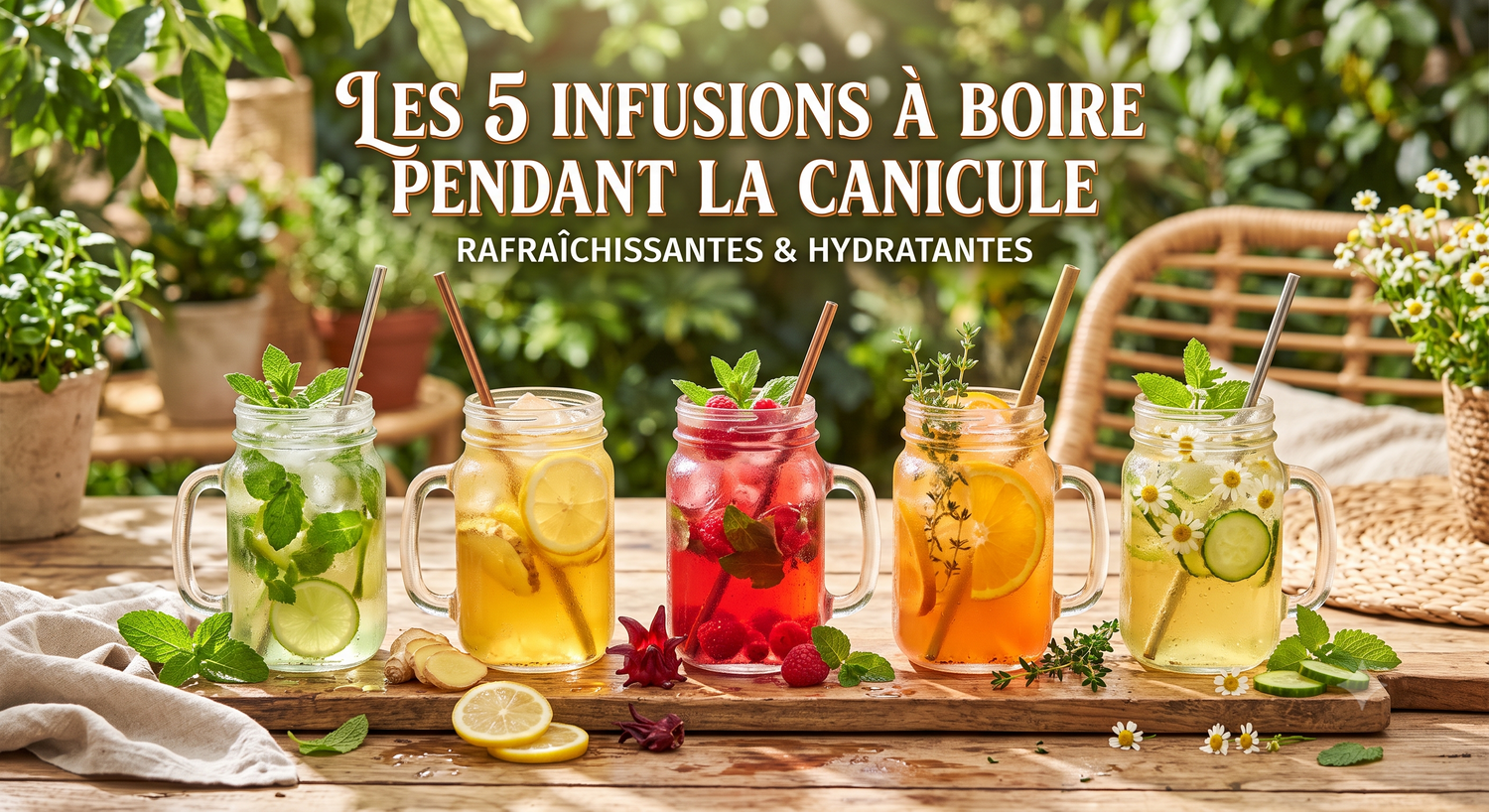 les 5 infusions à boire pendant la canicule, mon panier afro, infuison d'hibiscus, infusion de gingembre, infusion de moringa, infusion de kinkeliba, infusion de citronnelle