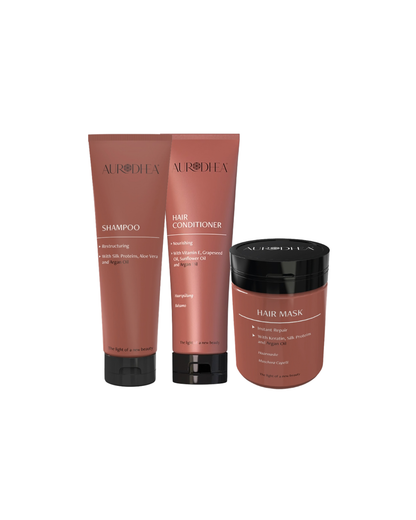 gamme capillaire complète à l'huile d'argan pour démêler et revitaliser vos cheveux. shampoing doux masque intensif après-shampoing démêlant facilite le coiffage et restaure brillance et souplesse