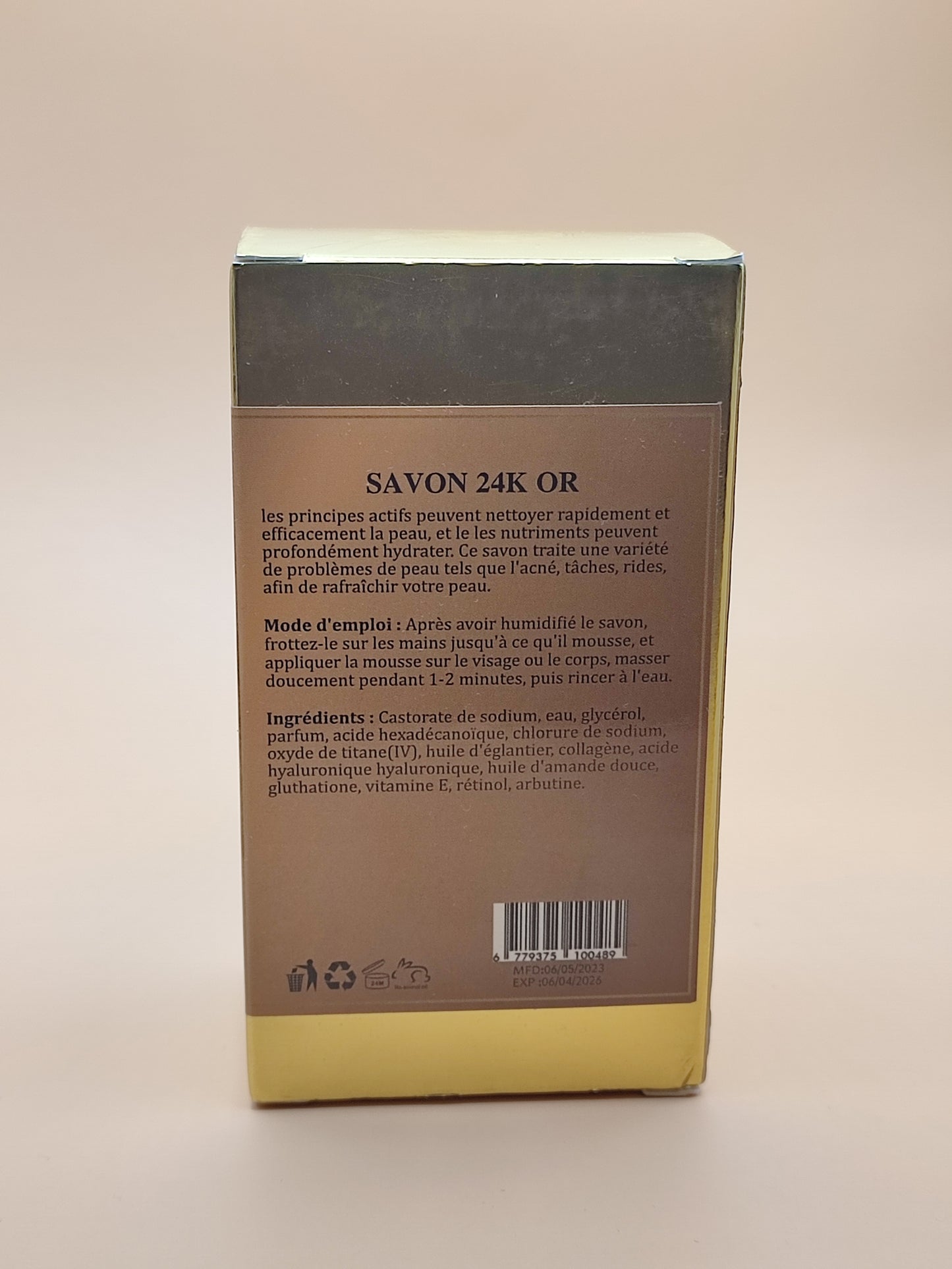 Savon 24 karat d'or éclat et anti-âge