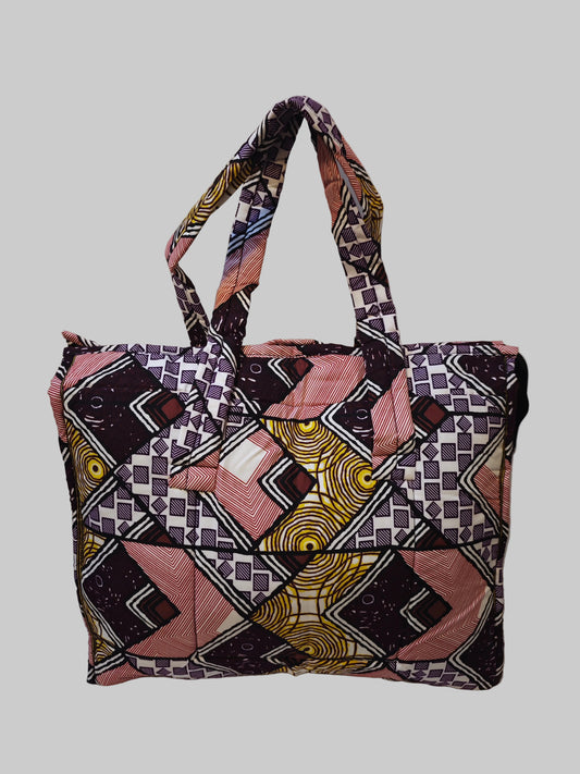 Tote Bag en Wax Matelassé - Rosy