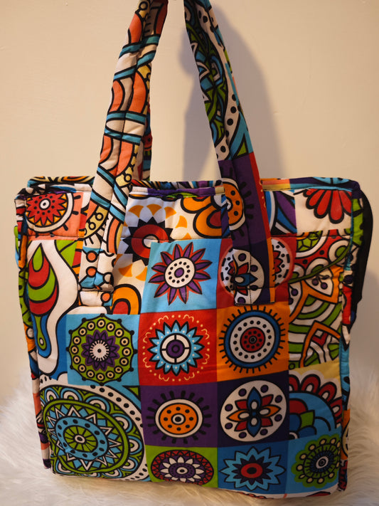 Tote Bag en Wax Matelassé - Moon
