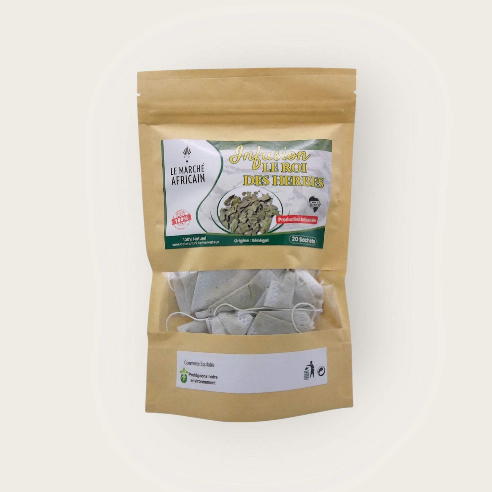 L’Infusion Roi des Herbes est un mélange soigneusement sélectionné de plantes reconnues pour leurs vertus revitalisantes et purifiantes.