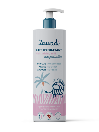 Lait Hydratant Anti-Gratouille Visage & Corps pour Bébé & Enfants - Zawadi - 500 ml