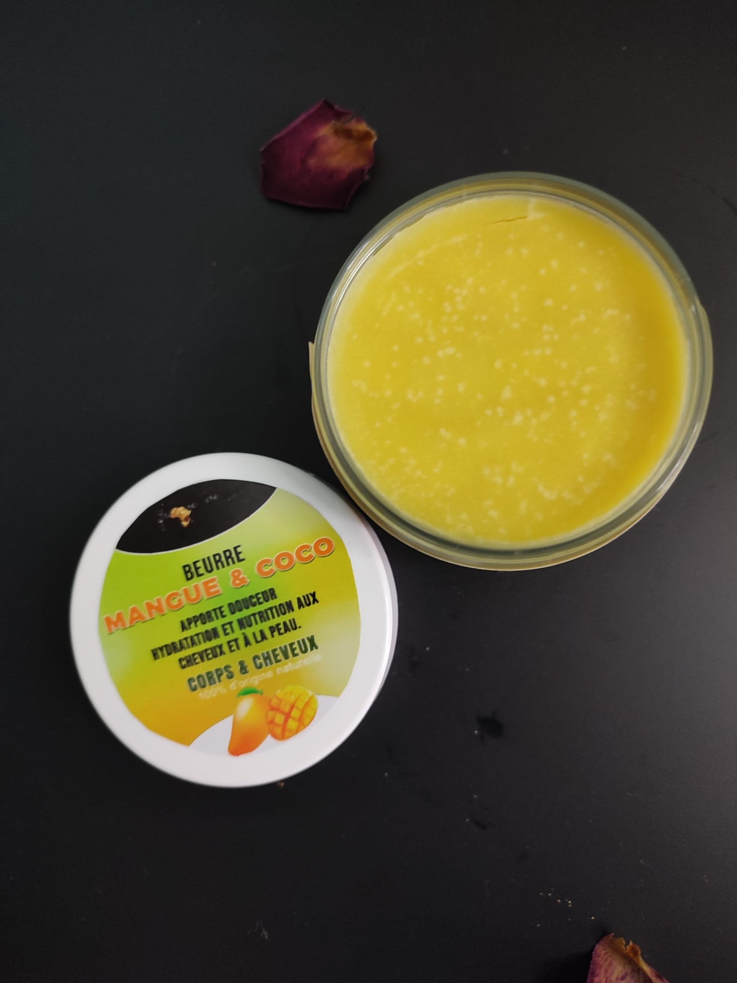 beurre de mangue et coco corps et cheveux mon panier afro douceur hydratation nutrition mon 100g