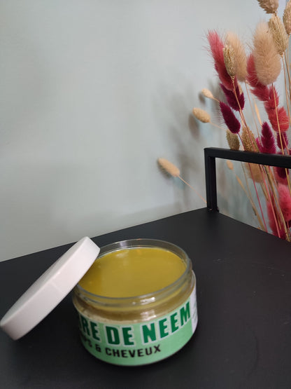 beurre de neem pur mon panier afro 100 g corps et cheveux purifiant anti-acné