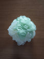 boule de douche exfoliant en polypropylène vert mon panier afro