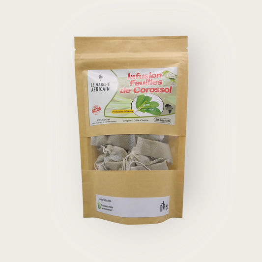 infusion de corossol Favorise la relaxation Apporte des antioxydants naturels Idéale pour accompagner le sommeil Soutient l’équilibre général