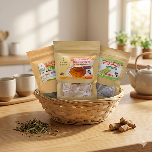 infusion de neem infusion de borututu infusion de citronnelle