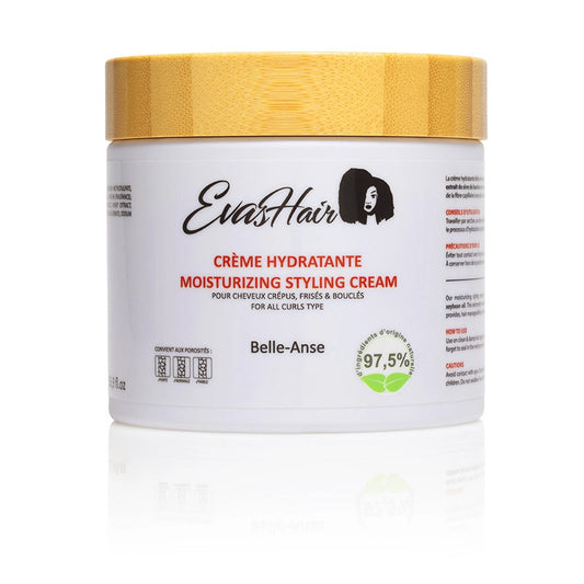 Crème Capillaire Hydratante Sans Rinçage Eva's Hair – 500 ml | Hydratation intense pour cheveux crépus, frisés et bouclés