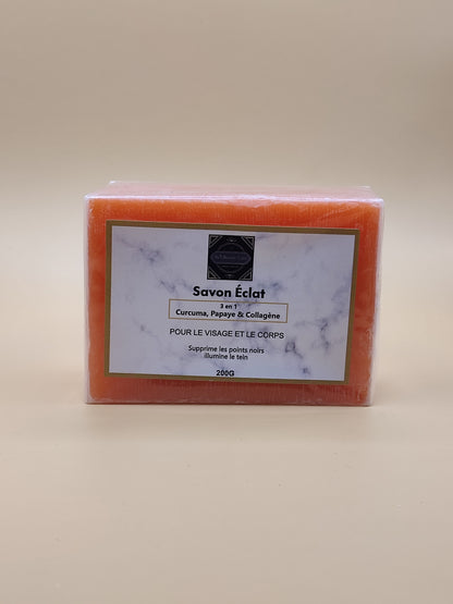 savon eclat curcuma papaye collagene visage et corps mon panier afro destockage